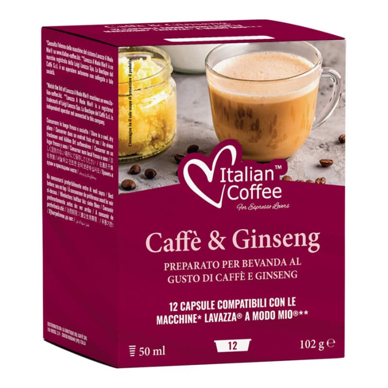 Caffè e Ginseng alla Cannella (kawa z żeń-szeniem z cynamonem) kapsułki do Lavazza A Modo Mio - 12 kapsułek
