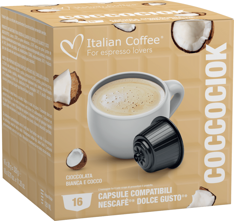 COCCOCIOK (Biała czekolada i kokos) Italian Coffee kapsułki do Dolce Gusto - 16 kapsułek